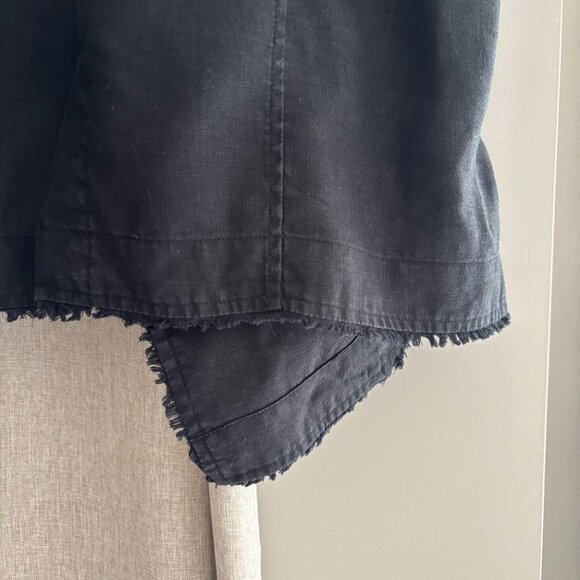 Tommy Bahama Long Open Women’s Black Vest - 100% Linen - Picture 3 of 8